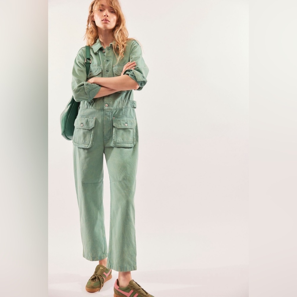 Free People We The Free Geronimo Jumpsuit Size XS in Turquoise NWT
